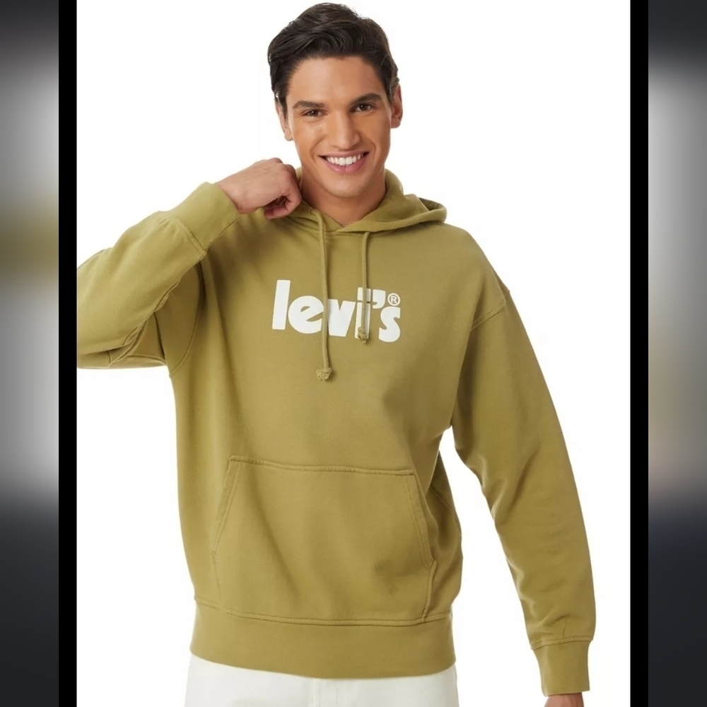 LEVI'S MEN'S RELAXED GRAPHIC HOODIE SWEATSHIRT S